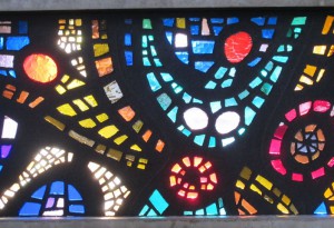 Detail raam st Caeciliakerk